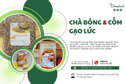 Chà Bông, Cốm Gạo Lứt & Nguyên Liệu Nougat Chất Lượng Cao