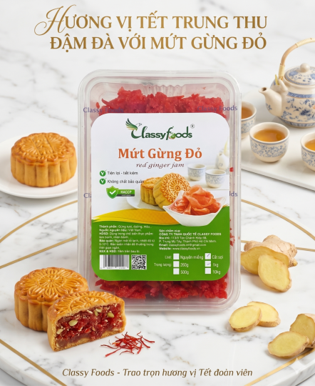 Mứt Gừng Cắt Sợi 500gr