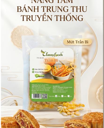 Mứt Trần Bì Vỏ Cam 500gr