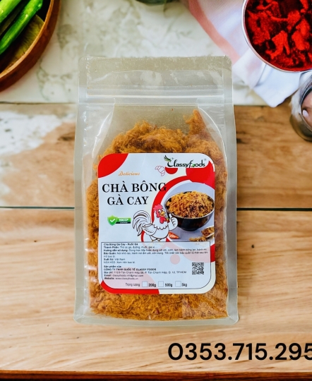 Chà Bông Gà Cay 200gr/500gr